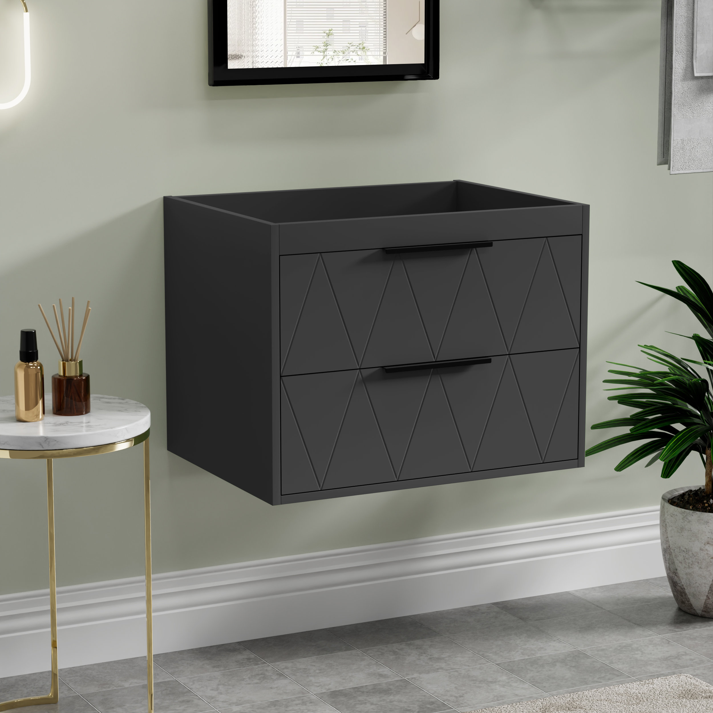 ECLIFE 24" Wall Mount Single Bathroom Vanity Base Only & Reviews